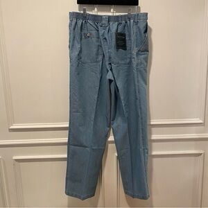 David Taylor Collection Men's Light Blue Denim Jeans Size 40x32 Elastic Waist